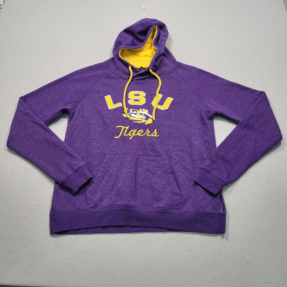 Colosseum LSU Tigers Womens Purple Heathered Pullover Hoodie Medium
